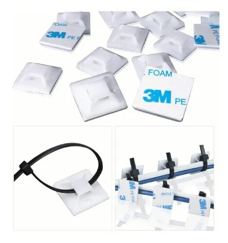 Bases Adherible Blanco Para Cincho 20mm