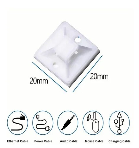 Bases Adherible Blanco Para Cincho 20mm