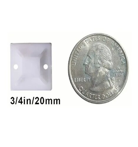 Bases Adherible Blanco Para Cincho 20mm