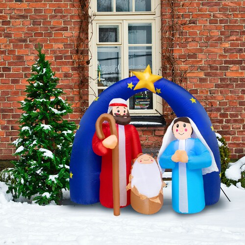 Inflable Navideño Nacimiento Luz Led 1.80 Mts