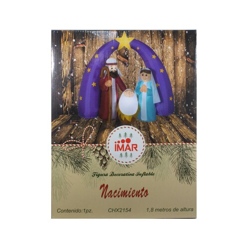 Inflable Navideño Nacimiento Luz Led 1.80 Mts