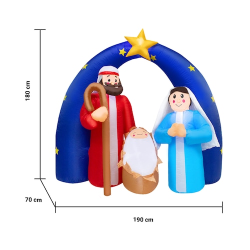 Inflable Navideño Nacimiento Luz Led 1.80 Mts