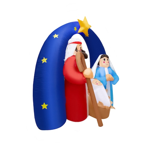 Inflable Navideño Nacimiento Luz Led 1.80 Mts