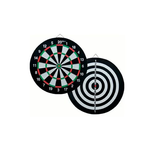 Juego Tablero Tiro Al Blanco Diana Dardos Doble Cara Vista 6 dardos