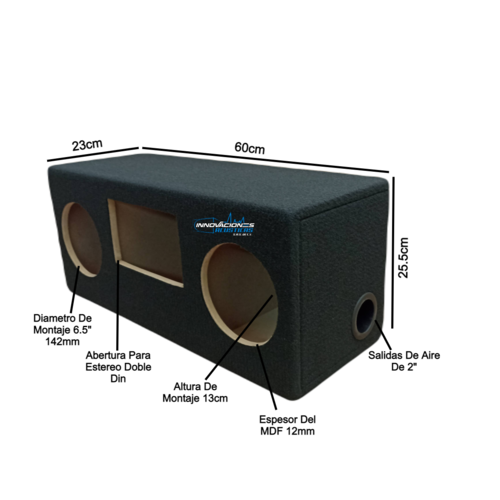 Porta Estereo Doble Din Para Bocinas De 6.5 Pulgadas