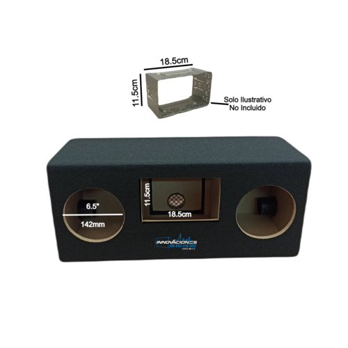 Porta Estereo Doble Din Para Bocinas De 6.5 Pulgadas