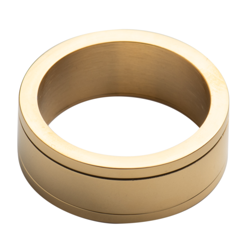 LUCKMAN Collar Hombre con Anillo , Cadena con Dije, Acero Inoxidable con Baño de Oro 18k - Modelo Henry