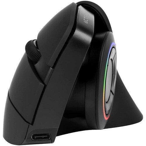 Mouse Vertical Acteck OPTIMIZE MI690 Inalambrico Optico Recargable USB RGB AC-933049