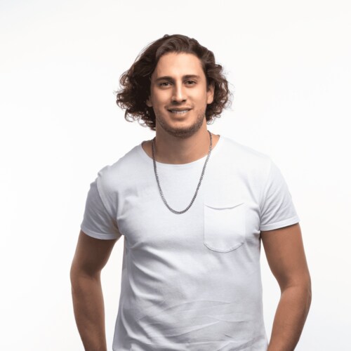 LUCKMAN Cadena para Hombre Cubana , Collar de Acero Inoxidable Color Plata - Modelo Caleb