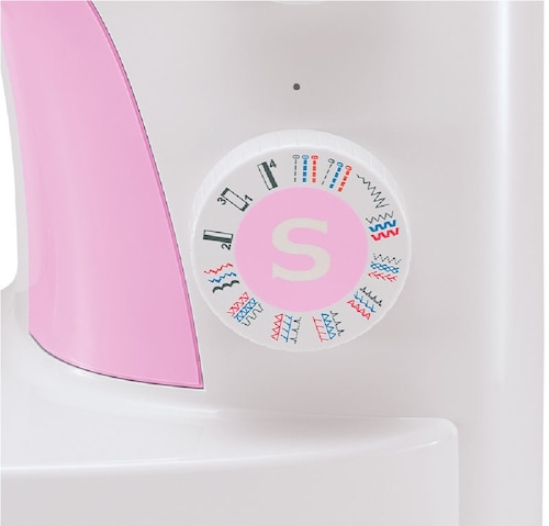 Máquina de coser recta Singer Simple 3223 portable blanca y rosa