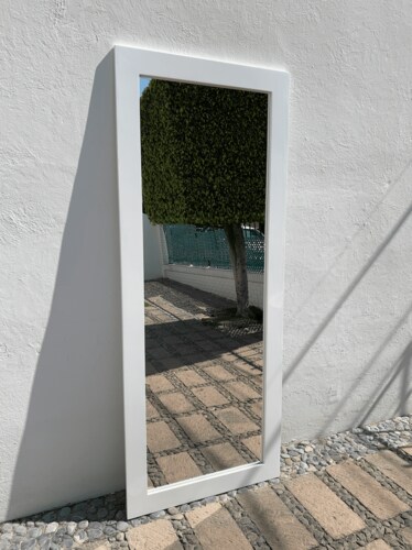 Espejo Keller de cuerpo completo 200 x 80 cm de Madera solida Color Nogal