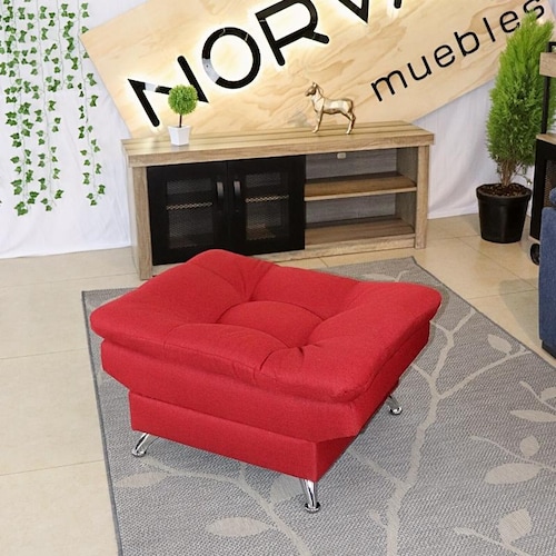 Puf reposapiés rectangular de tela para sofá diseño moderno Solv