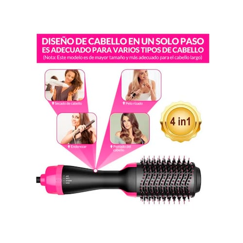 Cepillo Alaciador/rizador Y Secador De Pelo Profesional.