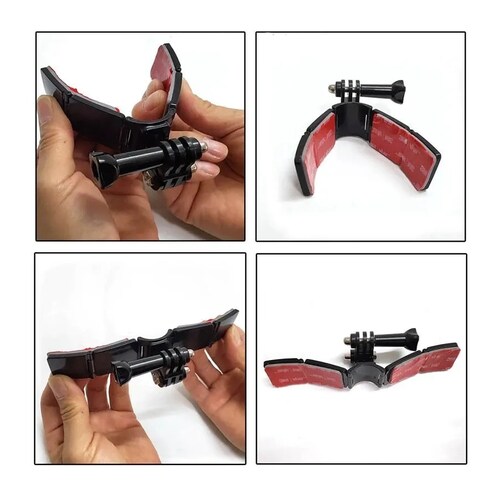 Soporte Montura Porta Camara Para Casco De Moto Gopro
