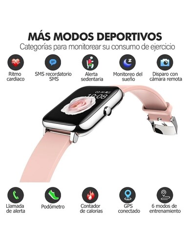 Smart Watch Reloj Inteligente Petukita Box P22 Rosa