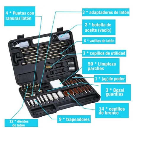 Kits De Limpieza De Armas Pistolas Rifle Universal Escopeta