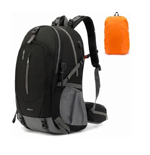 Mochila Impermeable 50l Para Senderismo Montañismo Negro