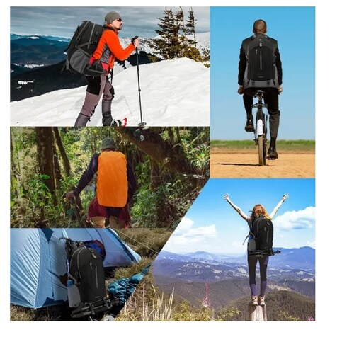 Mochila Impermeable 50l Para Senderismo Montañismo Negro