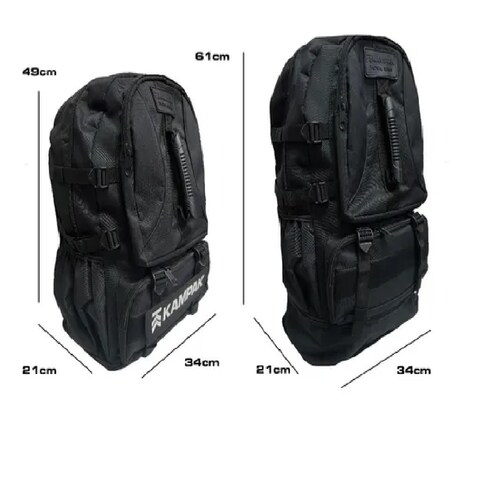 Super Mochila Tactica Expandible Multiusos Camping Negro