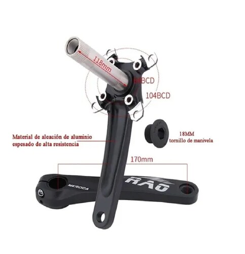 Juego De Bielas 170mm Para Bicicleta De Montaña 34t