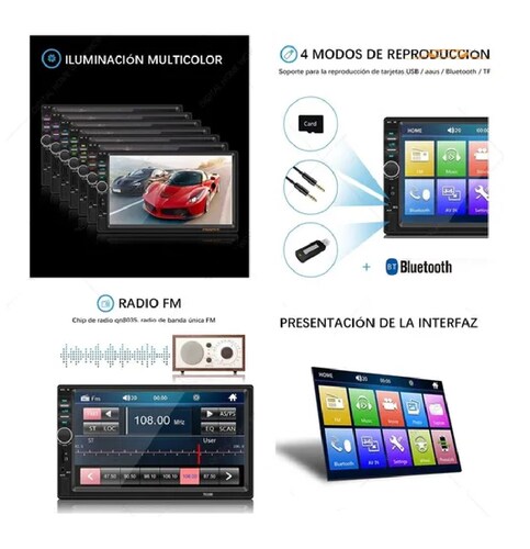 Auto Estéreo Bluetooth Mirrorlink C/control Volante