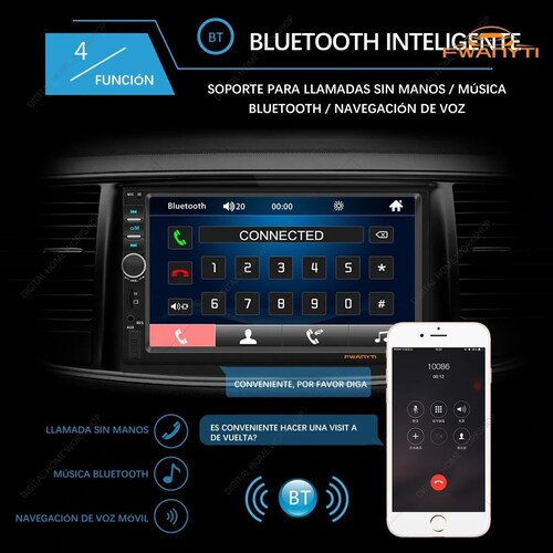 Auto Estéreo Bluetooth Mirrorlink C/control Volante