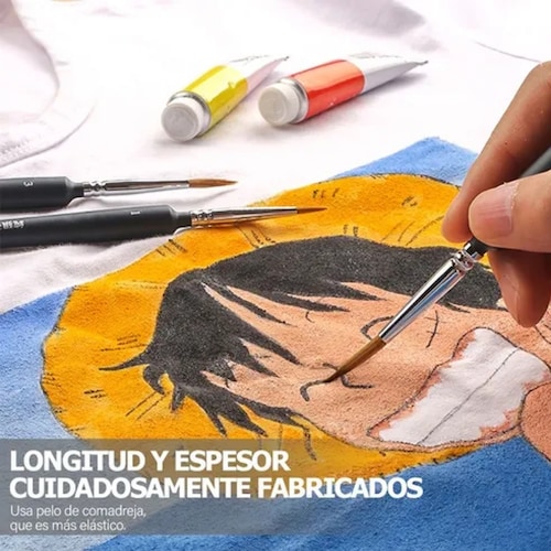 Set 11 Pinceles Para Acrilico Gouache De Dibujo Oleo Acuarel.