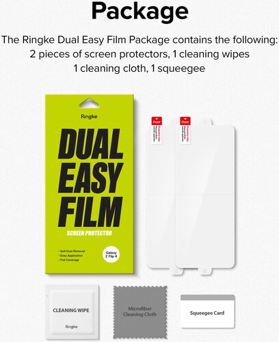 Mica Para Galaxy Z Flip 4 Ringke Dual Easy Film Transparente
