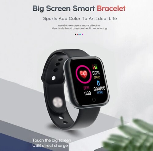 Smartwatch Reloj Inteligente D20 Y68 Rosa Reloj Inteligente Bluetooth Contra Agua 