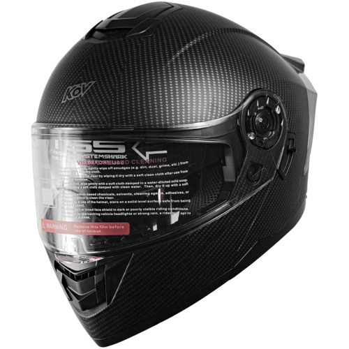 CASCO KOV ZERO ABATIBLE TIPO FIBRA DE CARBONO CERTIFICADO DOT 