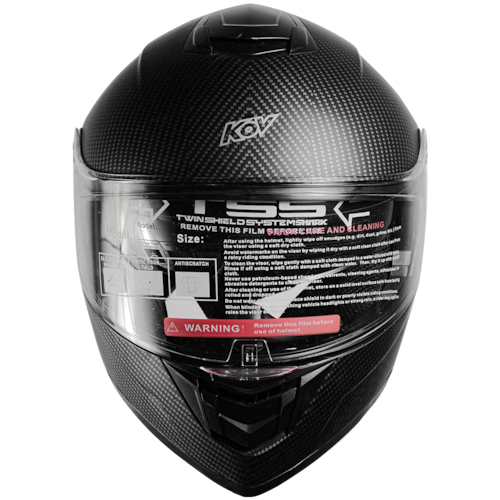 CASCO KOV ZERO ABATIBLE TIPO FIBRA DE CARBONO CERTIFICADO DOT 