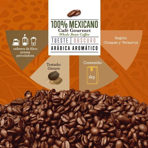 Café Tostado De Grano Puro Arabica Member's Mark 1 Kg