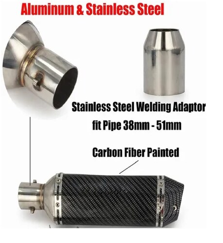 Escape Silenciador Deportivo Universal Para Moto 38-51mm