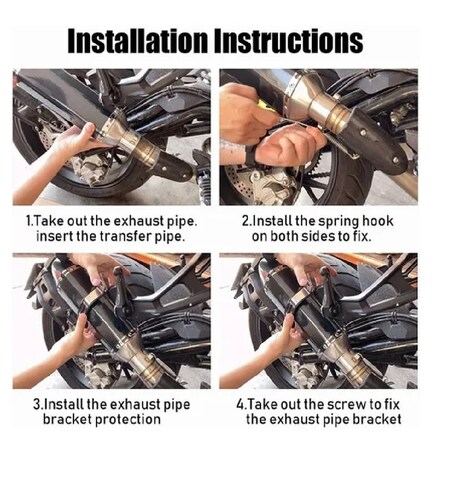 Escape Silenciador Deportivo Universal Para Moto 38-51mm