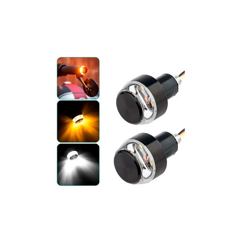 2pz Direccionales Metal Led Puños Motocicleta Cafe Race Hd