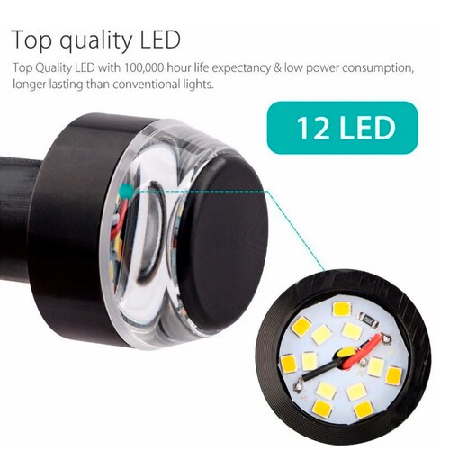 2pz Direccionales Metal Led Puños Motocicleta Cafe Race Hd
