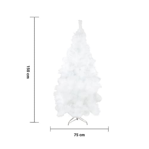 Árbol Navideño Cepillo Artificial Blanco 150 Cm Alto