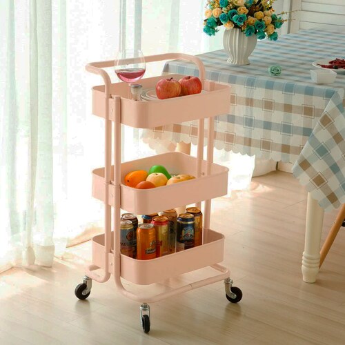 Carro multiusos, carrito de cocina, carrito de cocina con ruedas, estante  para baño, sala de estar, cocina, verduras, frutas y alimentos (color : 5