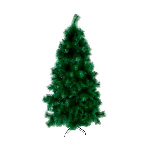 Árbol Navideño Esponjado Verde Artificial 210 Cm Altura