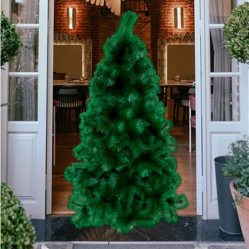 Árbol Verde Cepillo Esponjado Para Navidad 240 Cm Altura