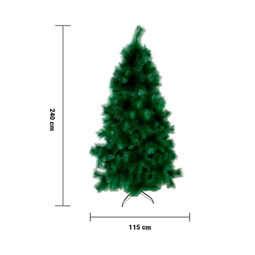 Árbol Verde Cepillo Esponjado Para Navidad 240 Cm Altura