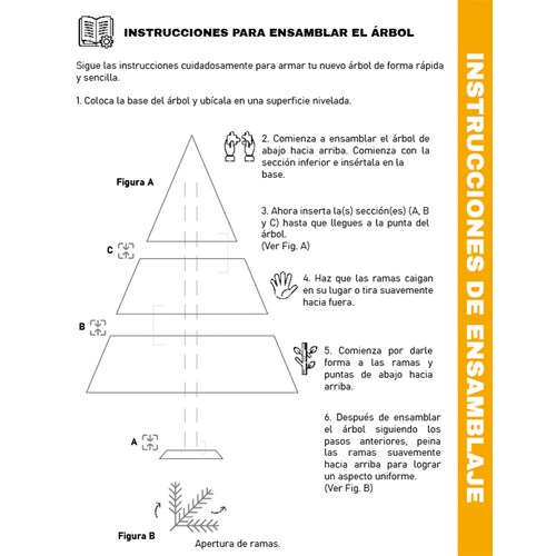 Árbol de Navidad Pino Clásico Ramas Montables Verde Oliva Plástico