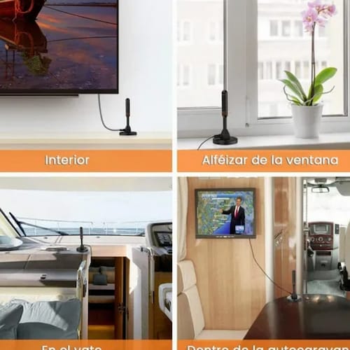  Antena para TV sin cable - Antena de TV digital HDTV interior  para Smart TV - 4k