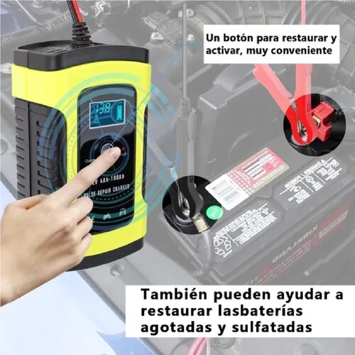 Cargador Inteligente Rápido P/batería De Auto De 12 V Amarillo