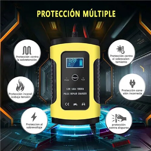 Cargador Inteligente Rápido P/batería De Auto De 12 V Amarillo