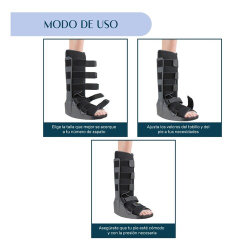 Bota Ortopedica Larga Inmovilizador Tobillo MED
