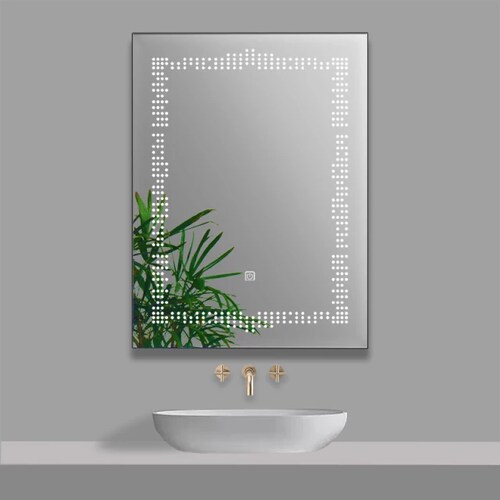 Espejo de iluminación led con apagador touch moderno, elegante ideal para baño Casa Renueva, Montreal