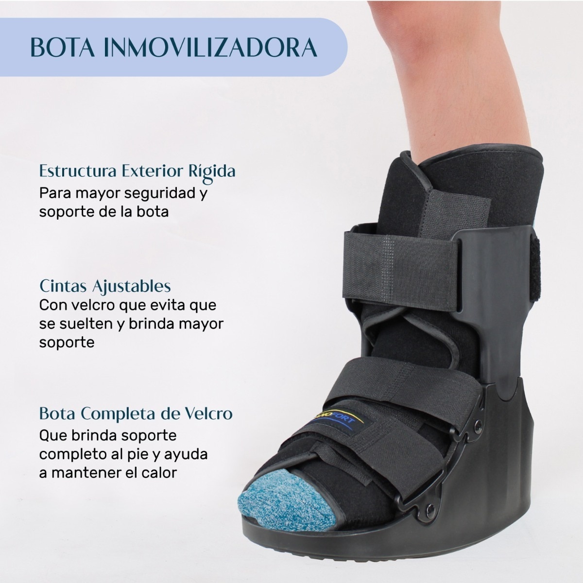 Bota Ortopedica Corta Inmovilizador Tobillo Ferula Walker MED