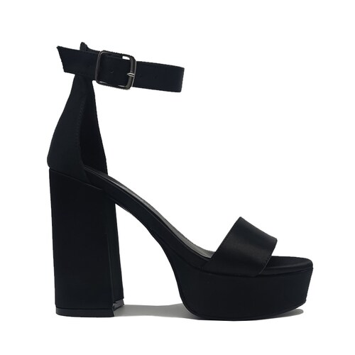 Tacones Zapatillas 1010 EVAG Negro Total Altas Cómodas Mujer Fiesta Plataforma