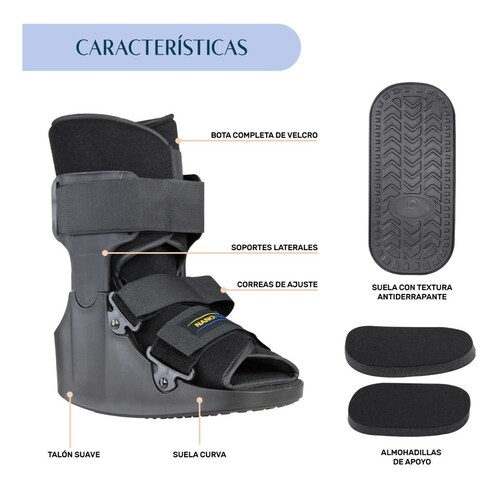Bota Ortopedica Corta Inmovilizador Tobillo Ferula Walker GDE